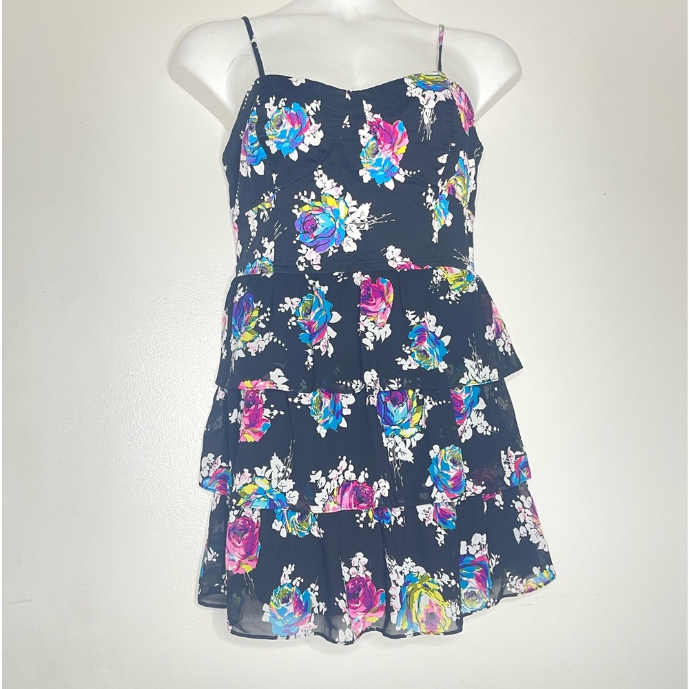 Aeropostale Super Cute Layered Floral Summer Casual Mini Dress Size XL